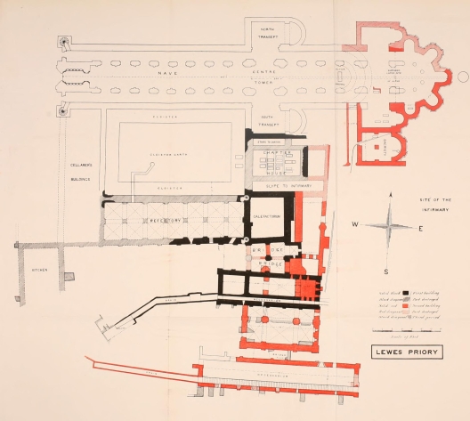 Lewes Priory plan